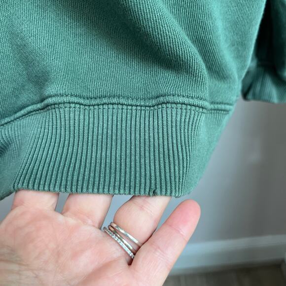 Aerie Oversized Green Sweatshirt Cozy Slouchy Lounge Casual Pullover Sz XS - Picture 8 of 8